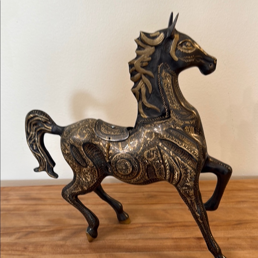 Damascene Horse Sculpture